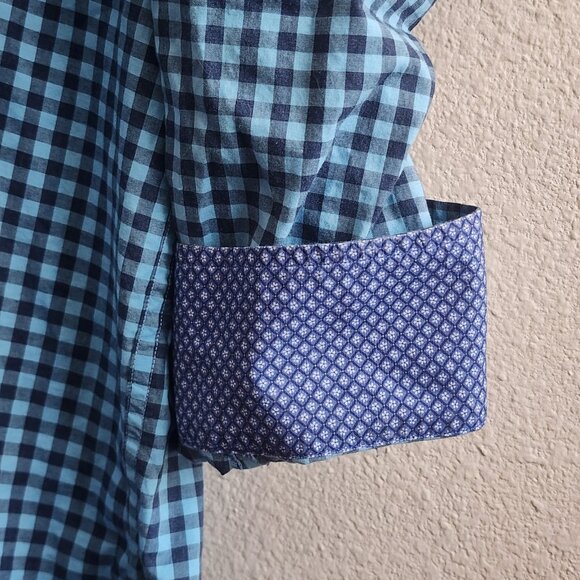 Tommy Bahama Shirt Mens 2XL Blue Check Button Up Long Sleeve Pima Cotton Casual - Picture 5 of 10
